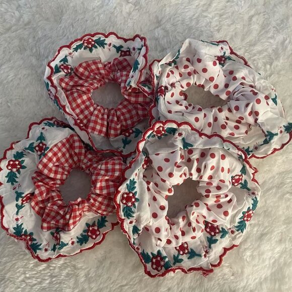 Handmade Korean-Style Colorful Fabric Scrunchie - Picture 4 of 11
